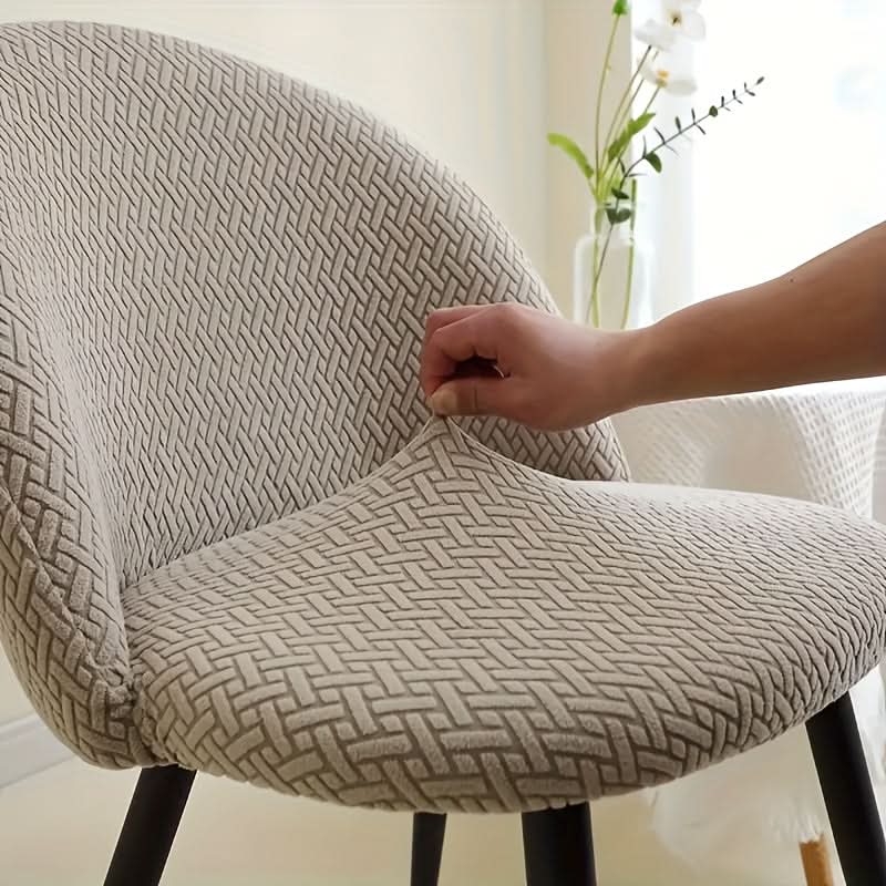 Lot de housses de chaise élastiques extensibles, modernes, unies, pour salle à manger, extensibles et protectrices | Sulvida