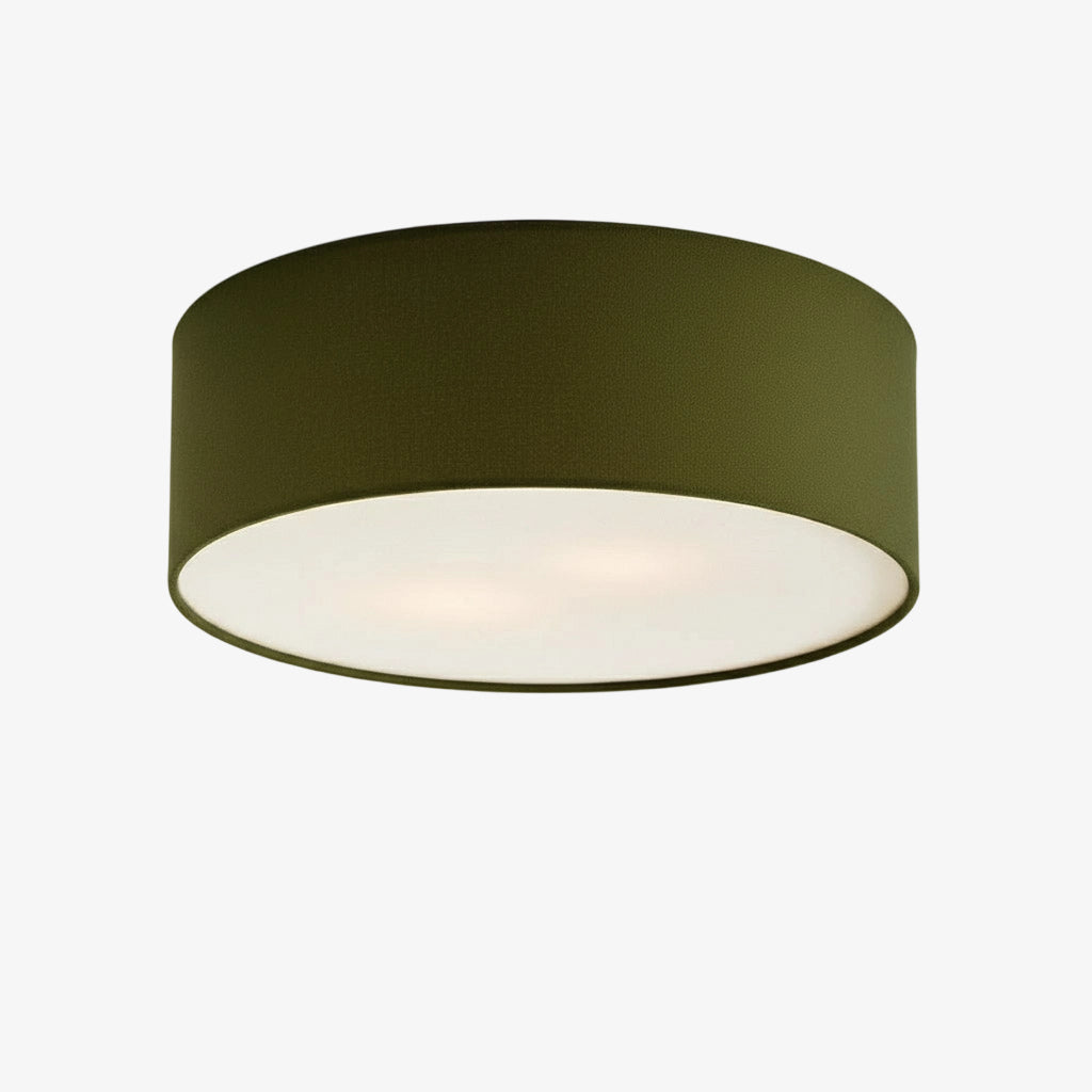 Plafondlamp Linnen Trommel Natuurlijk Textiel Warm Dimbaar Licht Stijlvol Design Slaapkamer Woonkamer Eetkamer | Sulvida