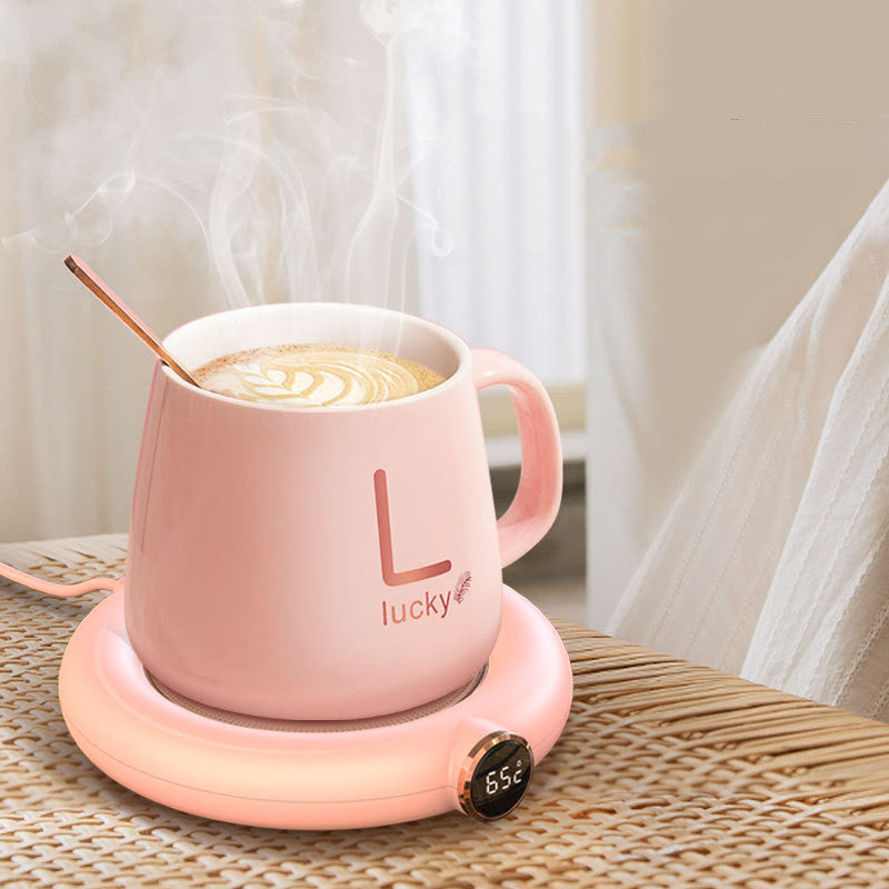 Chauffe-boisson USB rond et compact pour café et thé, bureau et télétravail, garde les boissons au chaud, chauffe-tasse | Sulvida