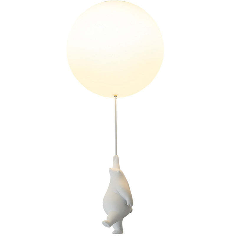 Plafondlamp Beer met Ballonnen Wit Resina Acryl LED E27 Kinderkamer Speels Design Wandlamp voor Slaapkamer | Sulvida