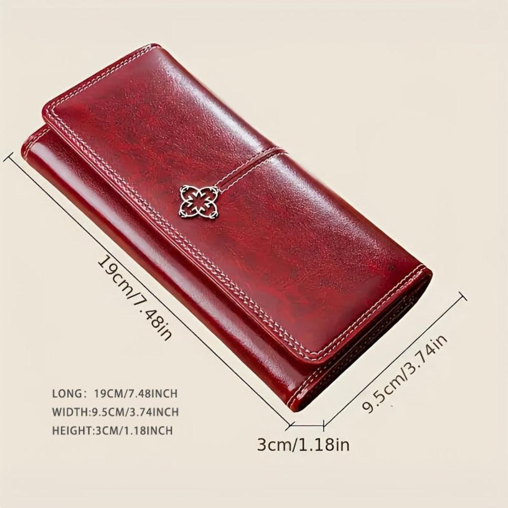 Compact Leren Dames Portemonnee Bifold Model met Kaartsleuven Pasjeshouder Munt & Briefgeldvak Dagelijks Gebruik | Sulvida