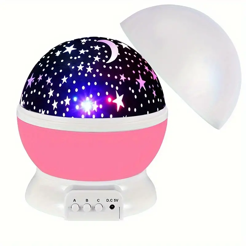 Sterrenprojectie Nachtlampje met Muziek voor Kinderkamer Sfeerverlichting Roterende Projectielamp USB | Sulvida