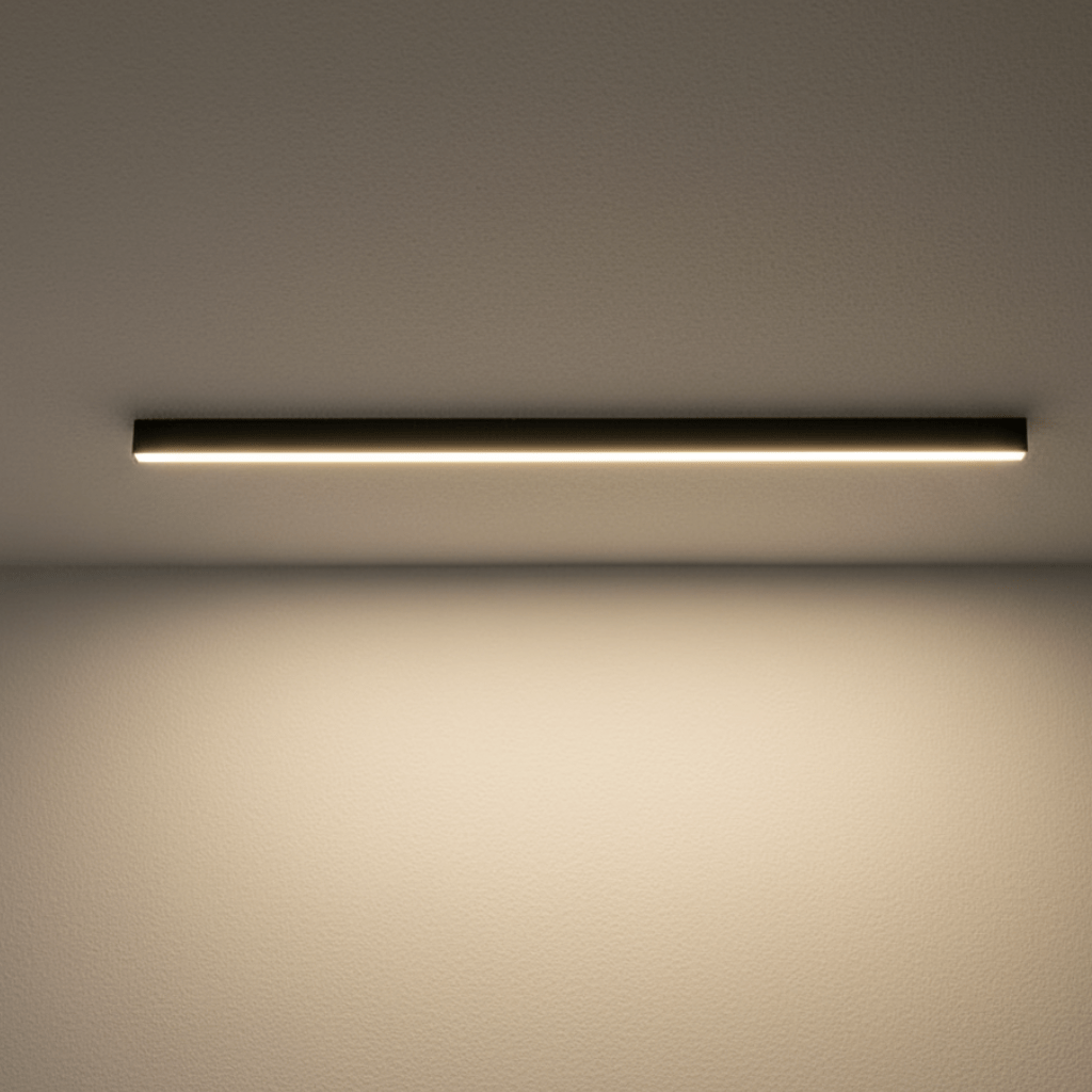 LED plafondlamp aluminium langwerpig Scandinavisch zwart wit goud 60-150 cm woonkamer keuken kantoor | Sulvida