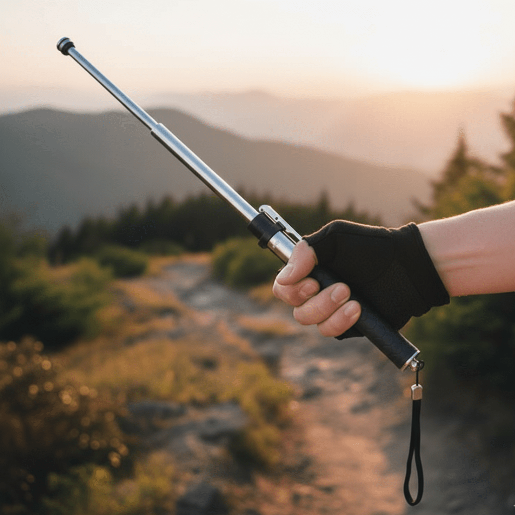 Compacte Wandelstok met Anti-slip Grip Aluminium Opvouwbaar Trekking Outdoor Stabiel Lichtgewicht Verstelbaar | Sulvida