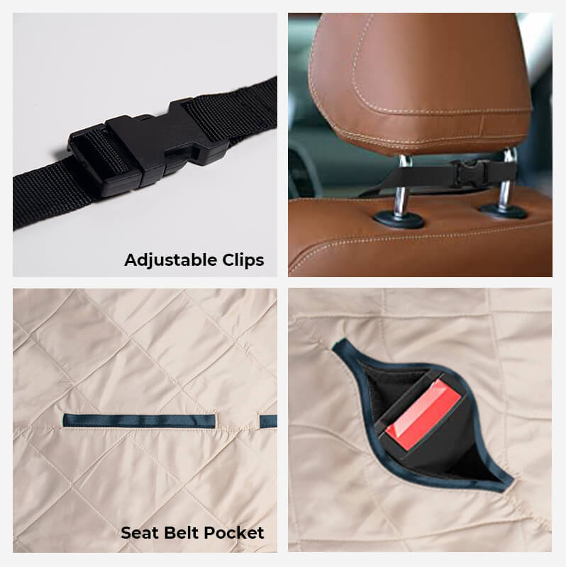 Autostoelhoes Hond Waterbestendig Polyester Grijs Bruin Blauw Bescherming Achterbank Auto Reizen Comfort Dieren | Sulvida