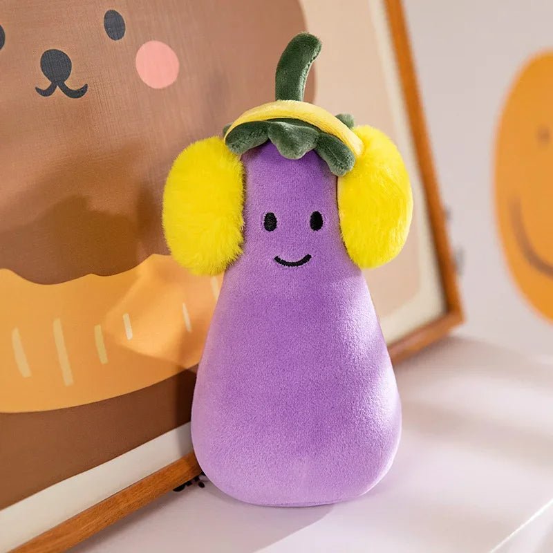 Pluche Halloween Knuffel met Pompoenmotief – Zachte Pluche Pop met Dierenoortjes voor Feestdecoratie | Sulvida