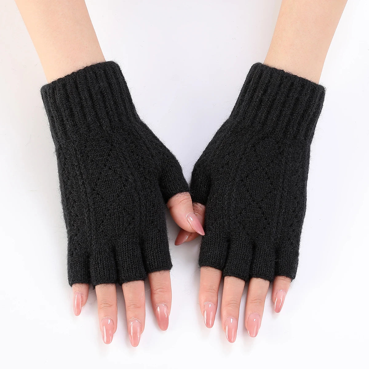 Gebreide Vingerloze Handschoenen Dames Winter – Zachte Warmhouders voor Typen Texten Werken Vrije Vingers | Sulvida