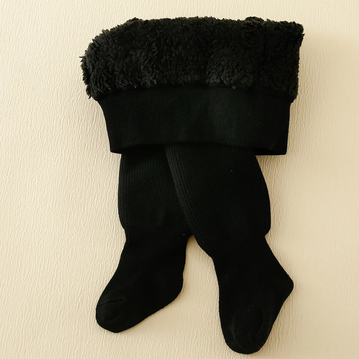 Gevoerde Fleece Legging voor Kinderen Warm Winterbroek Elastische Taille 6M-8J Gestreept Zwart Comfortabel | Sulvida