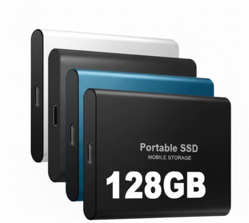 Externe SSD USB-C Opslagschijf 128GB Hoge Snelheid 1050MB/s Draagbare Solid-State Drive Compatibel Windows macOS Linux Compact Robuust | Sulvida