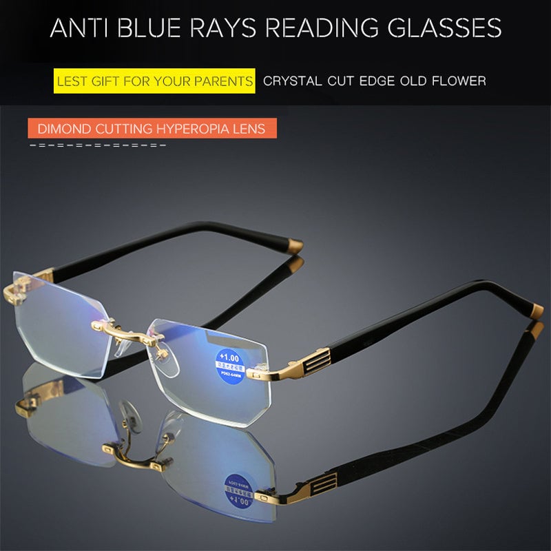 Multifocale Leesbril Titanium met Blauwlichtfilter Progressieve Glazen voor Lezen Afstand en Beeldschermwerk | Sulvida