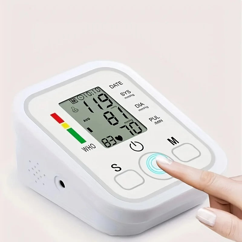Automatische Digitale Bloeddrukmeter voor Thuisgebruik met LCD-scherm en Dubbel Gebruikersprofiel Hartslagmeting | Sulvida