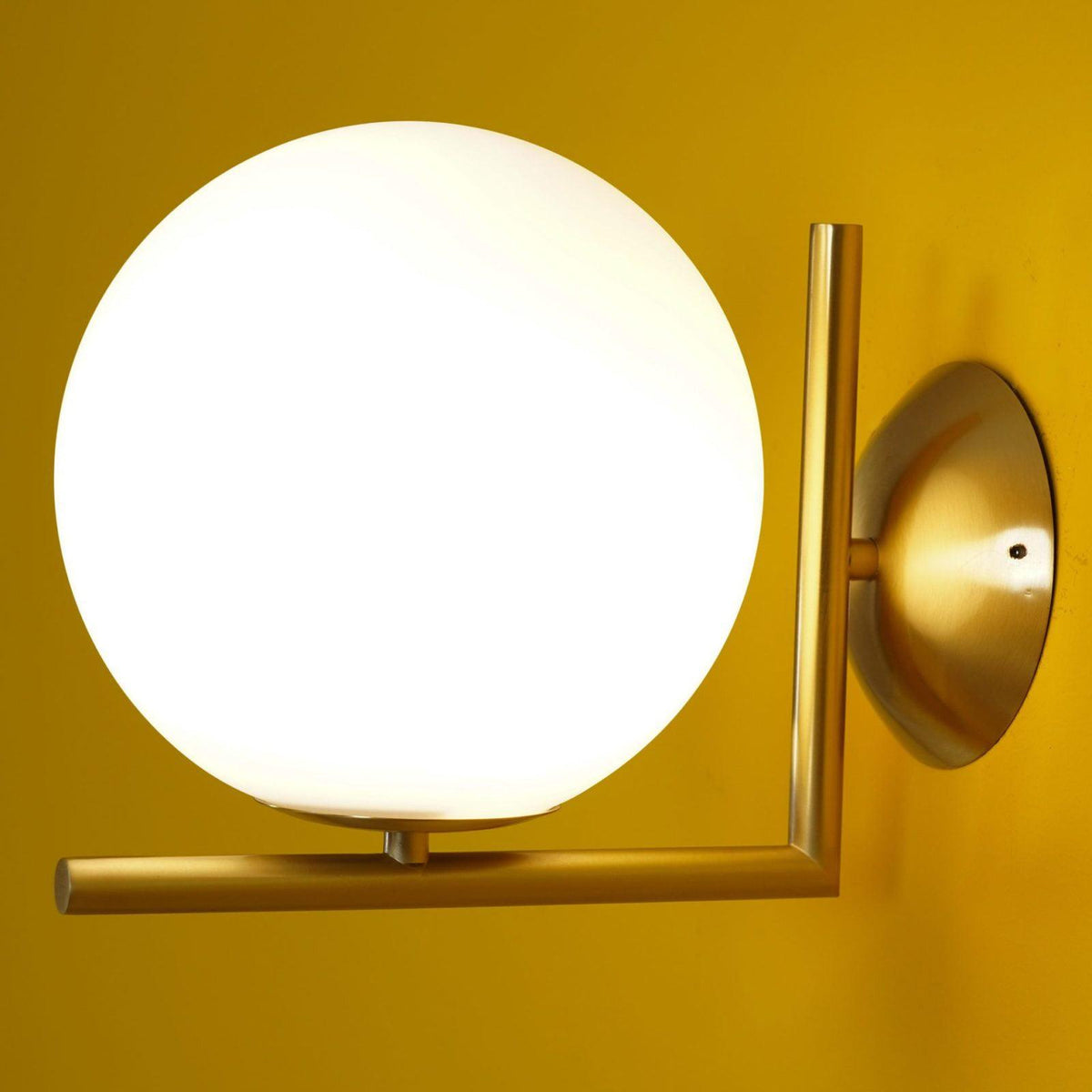 Wandlamp Geblazen Opaalglas Minimalistisch Goudkleurig Zwart Fitting E27 Modern Design Woonkamer Slaapkamer | Sulvida