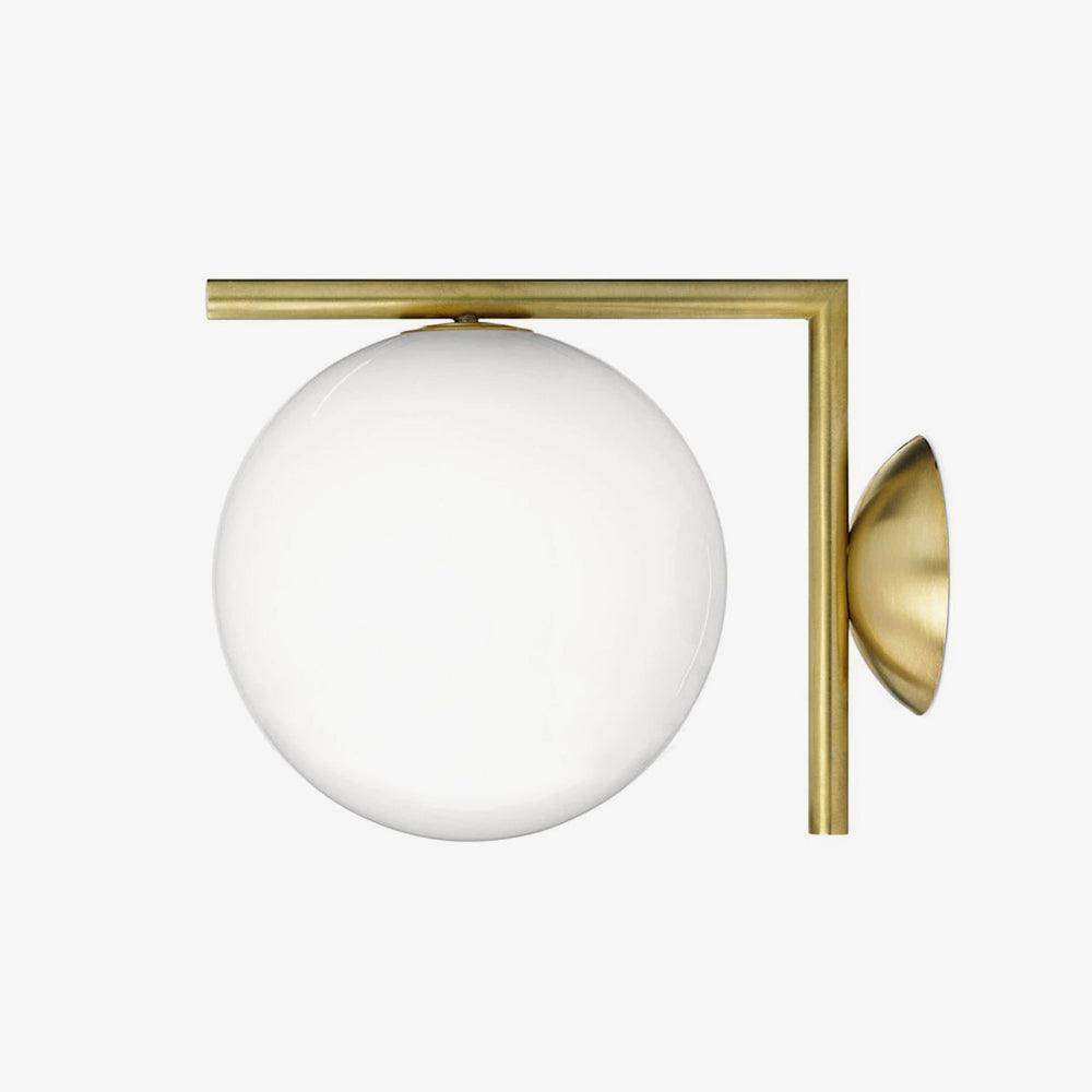 Wandlamp Geblazen Opaalglas Minimalistisch Goudkleurig Zwart Fitting E27 Modern Design Woonkamer Slaapkamer | Sulvida