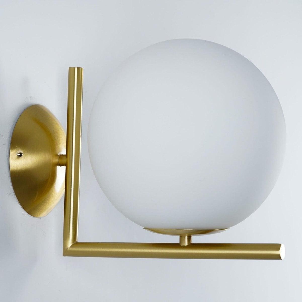 Wandlamp Geblazen Opaalglas Minimalistisch Goudkleurig Zwart Fitting E27 Modern Design Woonkamer Slaapkamer | Sulvida