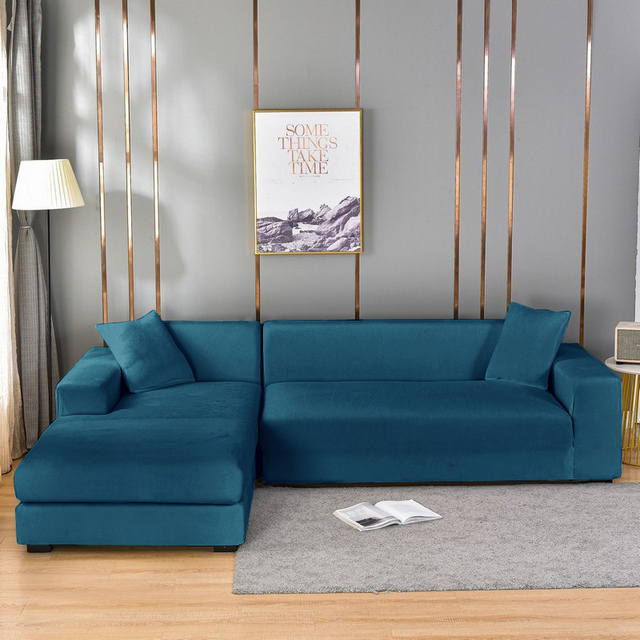 Elastische Bankhoes Fluweel Volledige Bescherming 1-4 Zits Wasbaar Vlekbestendig Huisdieren Stretch Sofa Cover | Sulvida