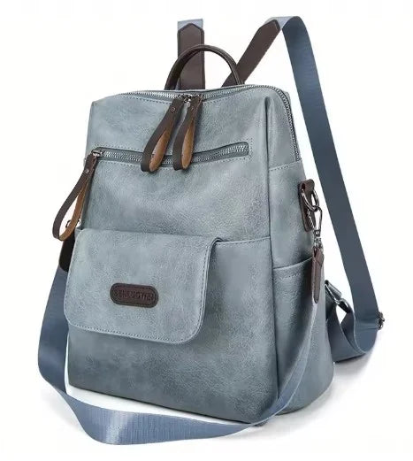 Kunstleren Rugzak Dames Veganistisch Leer Stijlvolle Dagtas Reis Schooltas Functionele Laptop Rugtas | Sulvida