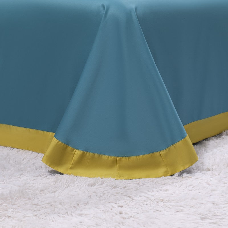 Dekbedovertrek Set Katoensatijn Tropische Print Vogels & Bladeren 500-Draads Premium Luxe Beddengoed | Sulvida