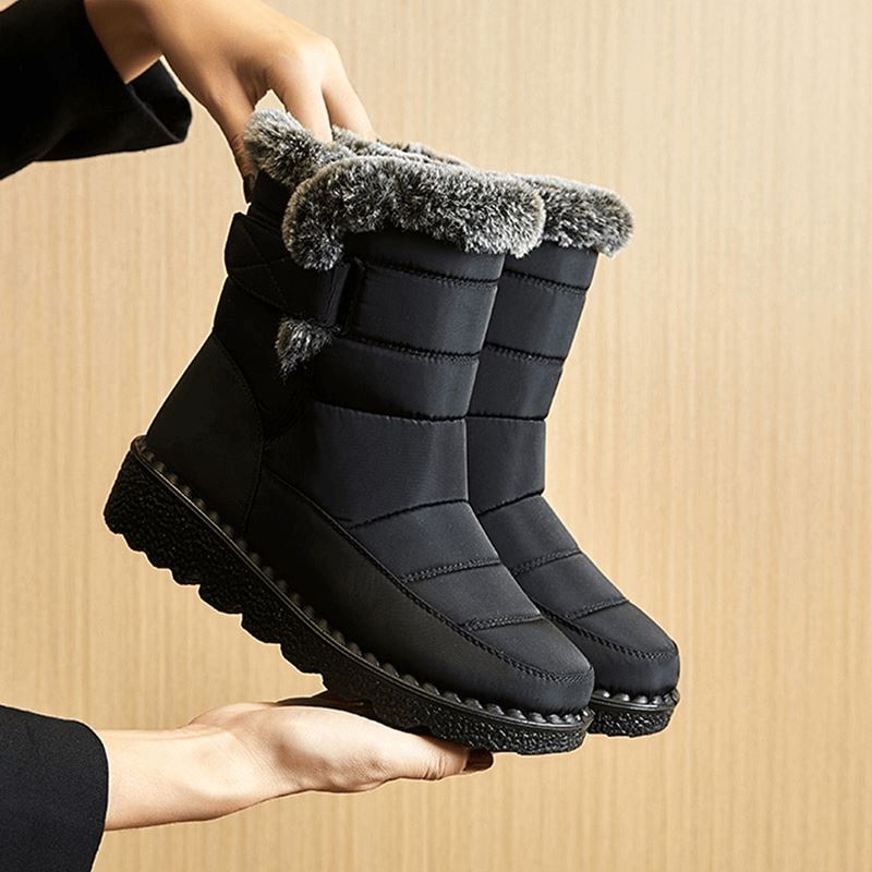Waterdichte Winterlaarzen met Bontvoering Dames Heren Warm Comfortabel Antislip Snowboots Winterschoenen | Sulvida