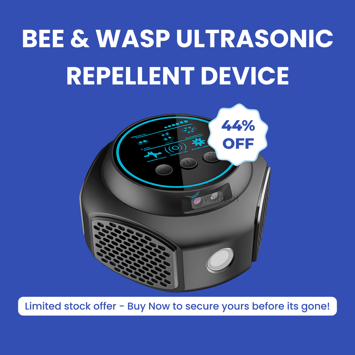 Ultrasone Insectenverjager 360° Bescherming tegen Bijen Wespen Muggen Vliegen Plug-in Stopcontact Ongediertebestrijding | Sulvida