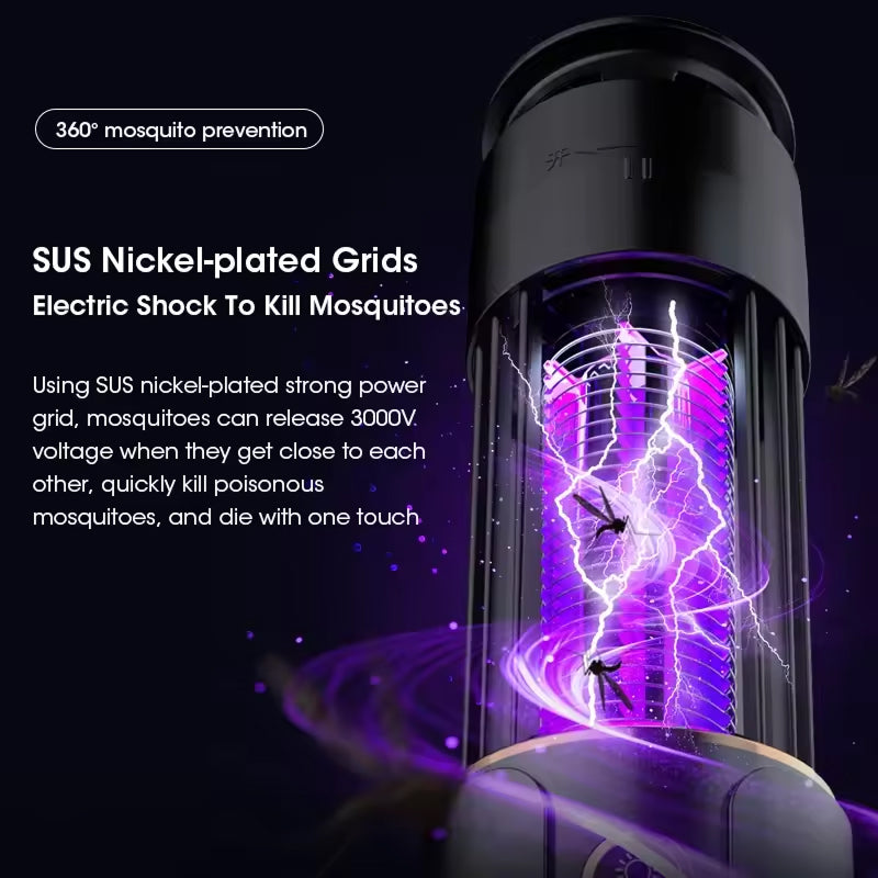 Piège électrique à insectes rechargeable par USB, avec lumière UV pour lutter efficacement contre les moustiques à l’intérieur et à la maison | Sulvida