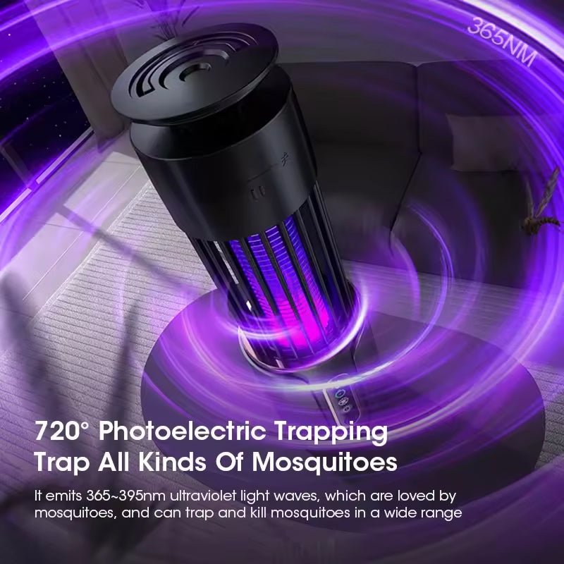Piège électrique à moustiques avec portée à 360°, lumière UV, lampe anti-insectes sans produits chimiques, piège à moustiques et à mouches pour l’intérieur et la chambre - Sulvida