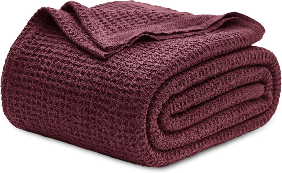 Katoenen Wafelweefsel Deken Queen Size Zacht Ademend Licht Luxe Zomerdeken voor Bed Bank Slaapkamer Comfort | Sulvida
