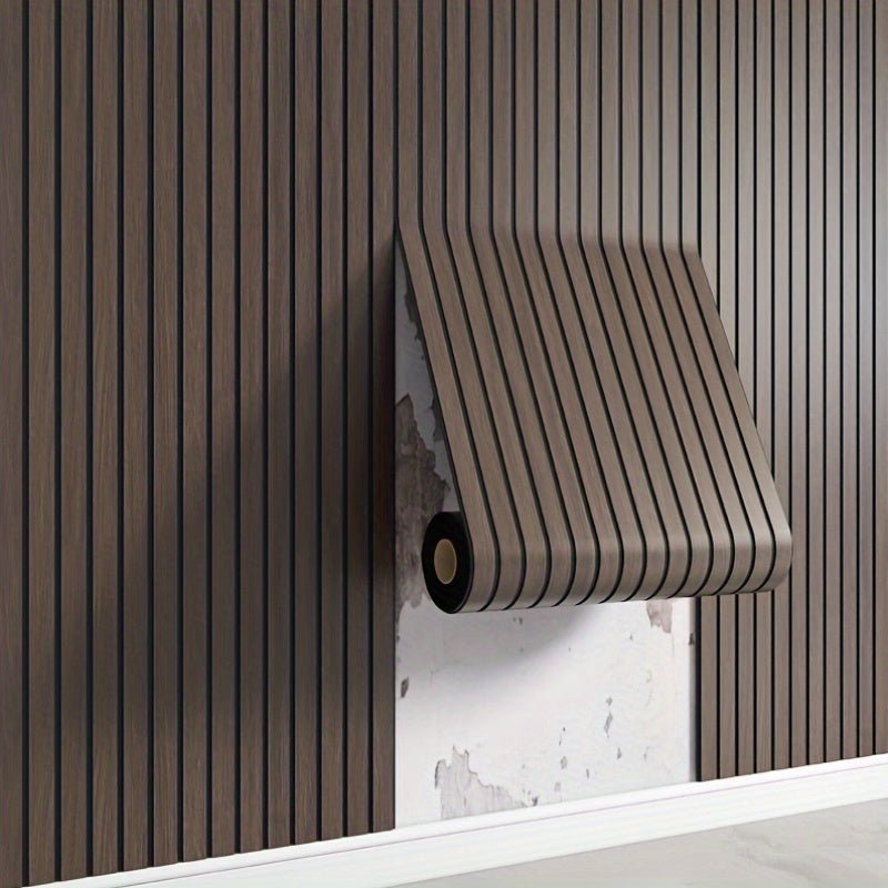 Panneaux muraux autocollants aspect bois, structure 3D, revêtement mural en PVC pour rénovation et décoration intérieure | Sulvida