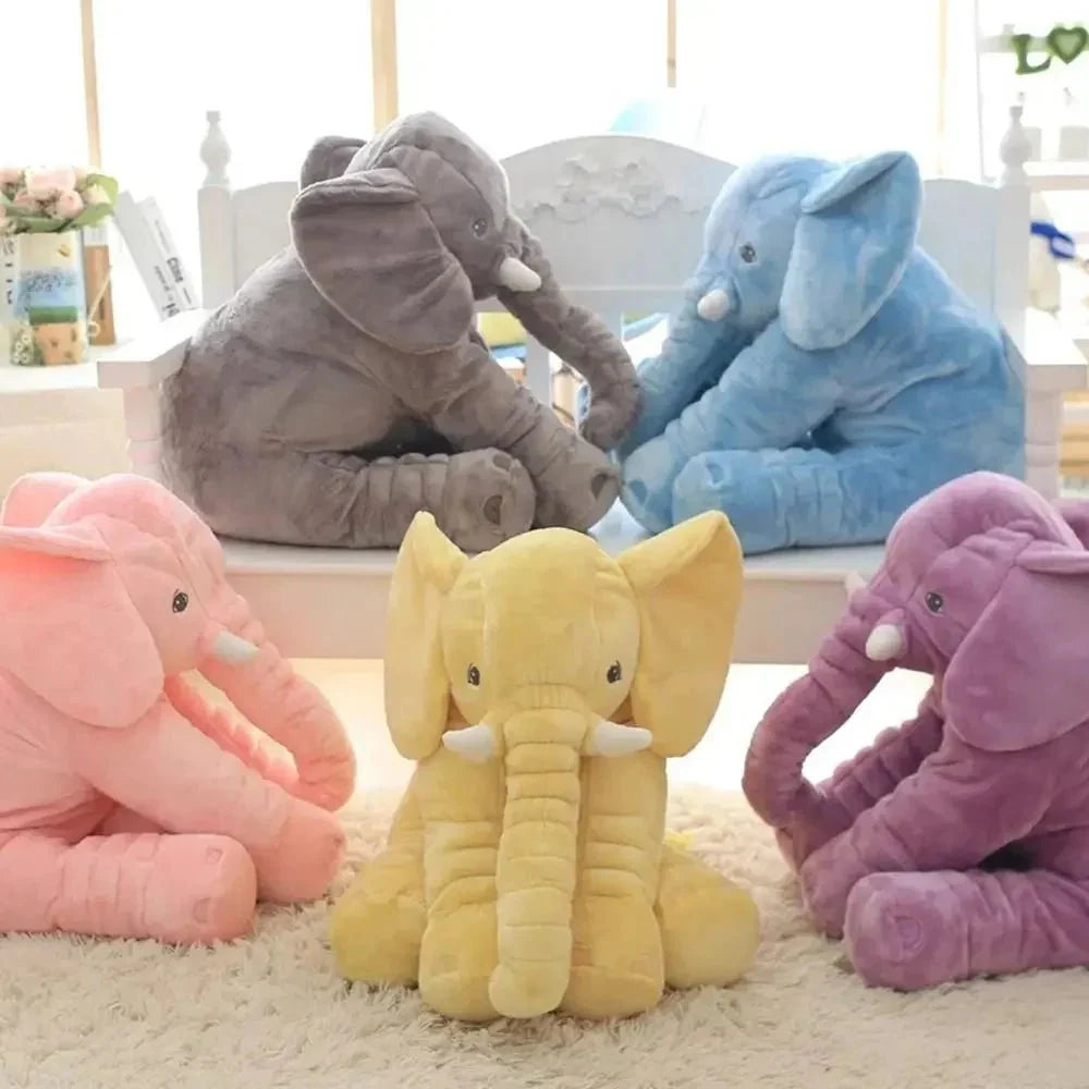 Zachte Pluche Olifant Knuffel 40-60 cm Kinderkussen Speelgoed Decoratie Kinderkamer Grijs Blauw Roze | Sulvida