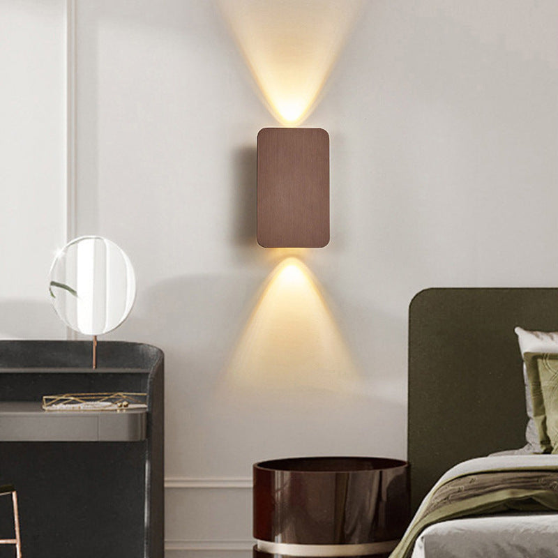Rechthoekige wandlamp metaal LED-verlichting woonkamer slaapkamer modern warm wit interieurverlichting | Sulvida