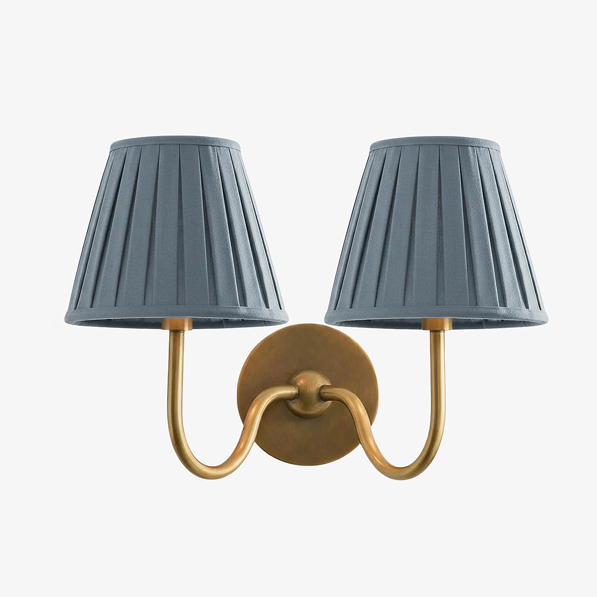 Wandlamp Linnen Kap Messing Armatuur Plissé of Glad Stof E12 Fitting Hardwired Decoratieve Verlichting | Sulvida
