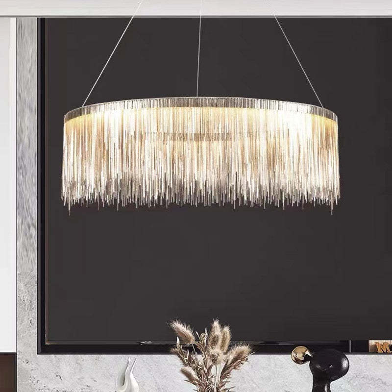 Hanglamp Metalen Kettingkraal LED Goud Zilver Dimbaar Woonkamer Eetkamer Slaapkamer Modern Design Luxe | Sulvida