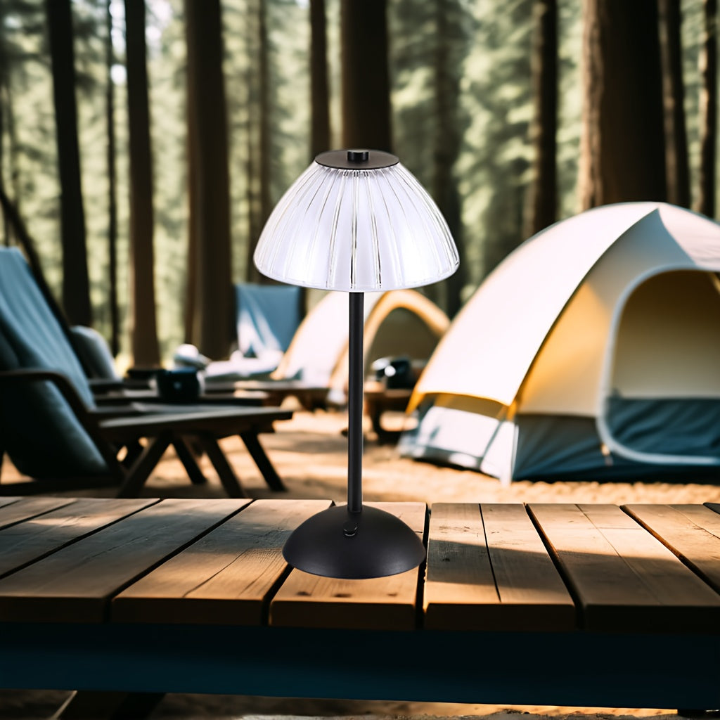 Oplaadbare tafellamp met kristalglas en aanraakbediening voor sfeervol wooninterieur warm sfeerverlichting | Sulvida