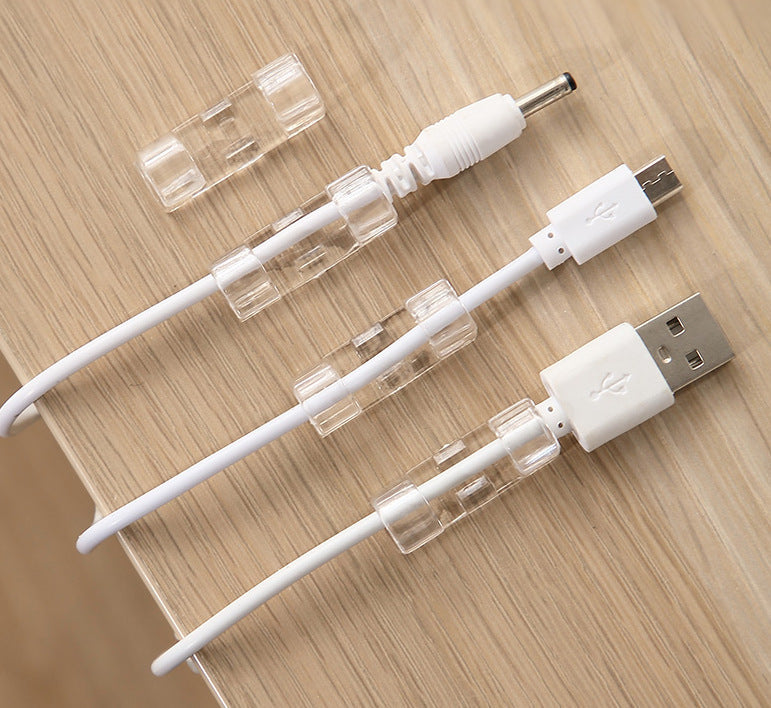 Transparante kabelclips set van 20 zelfklevende kabelhouders voor kabelbeheer wandmontage bureau organisatie | Sulvida