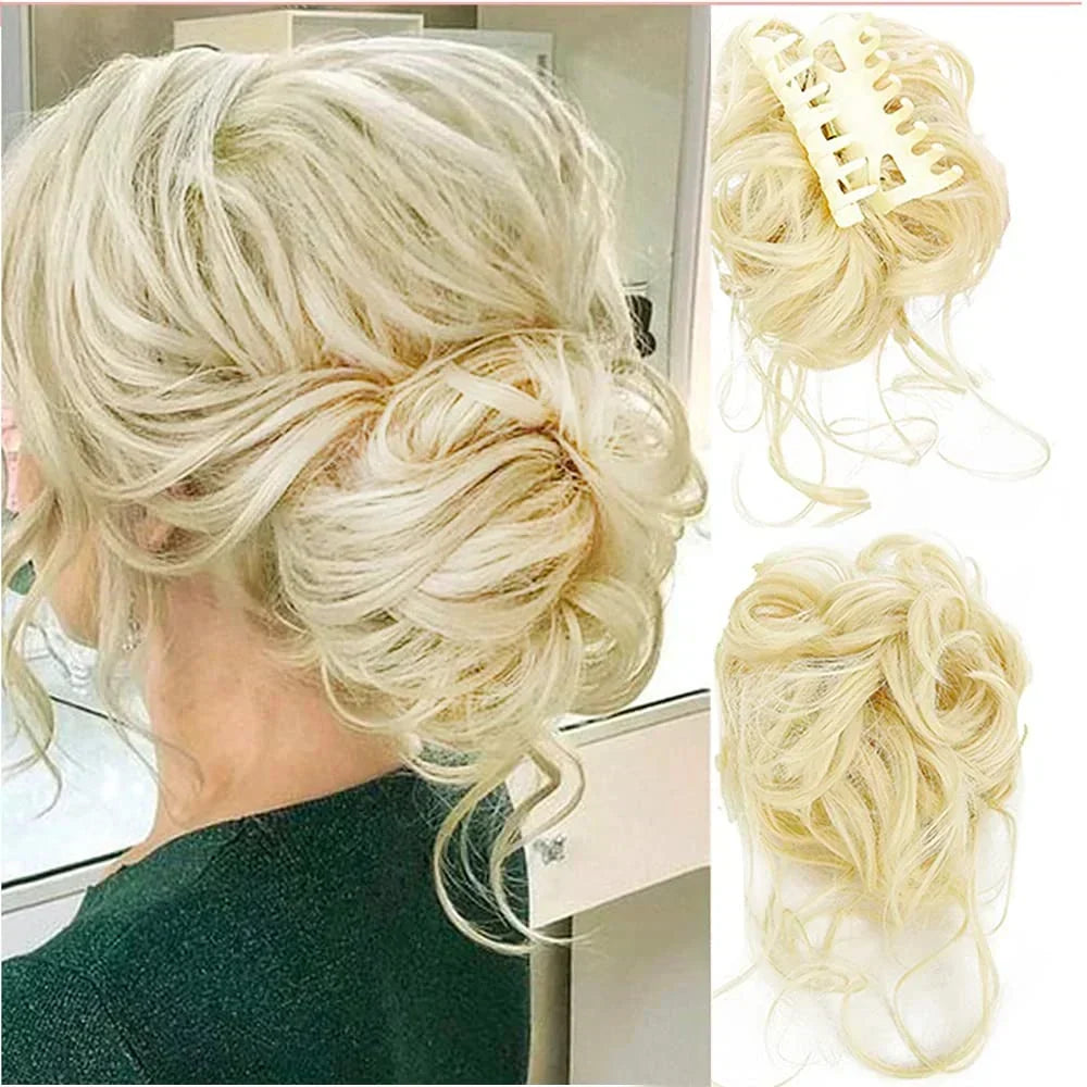 Clip-in Haarknot met Volume en Krullen voor Vol Effect – Instant Haarstuk 18 Kleuren | Sulvida