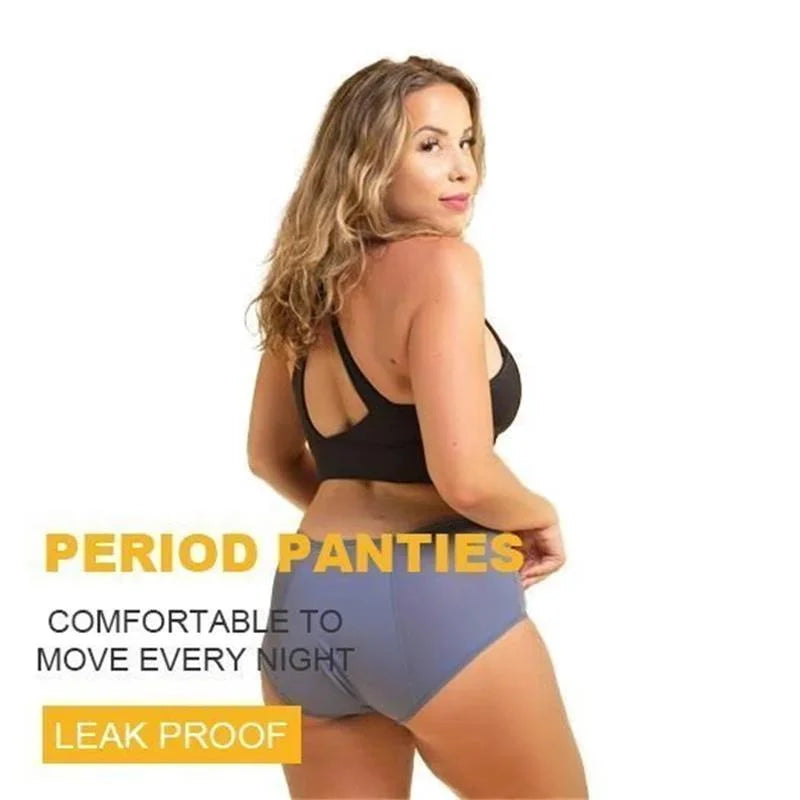 Culotte menstruelle absorbante taille haute en coton lavable et anti-fuites, sous-vêtement confortable pour femmes | Sulvida
