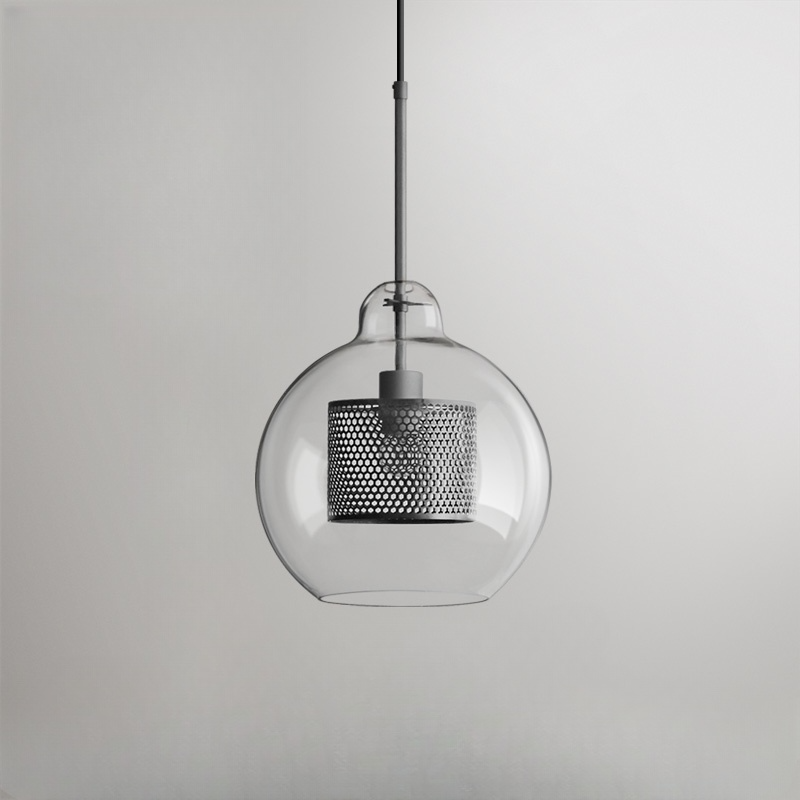 Glazen Hanglamp Bol Goud Cilinder Design Verlichting Woonkamer Eetkamer Slaapkamer Moderne Plafondlamp | Sulvida