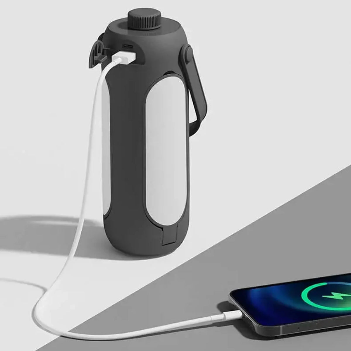 Draagbare LED-lamp oplaadbaar met zaklamp voor binnen en buiten 720 lumen dimbaar licht camping wandelen | Sulvida