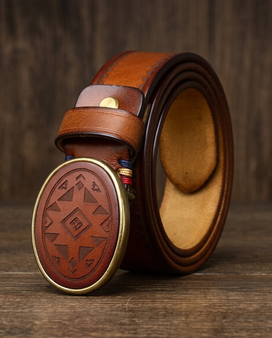 Bandoulière en cuir pour homme à texture gaufrée, style classique et élégant, accessoire confortable à porter | Sulvida