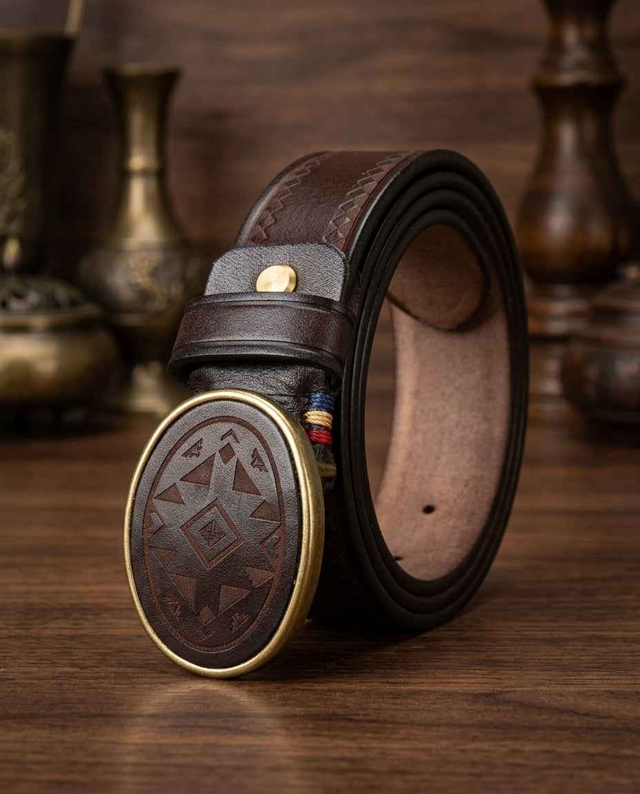 Bandoulière en cuir pour homme à texture gaufrée, style classique et élégant, accessoire confortable à porter | Sulvida