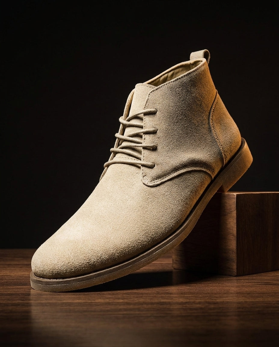 Heren Suède Enkellaarzen met Veters Strak Minimalistisch Design Dagelijks Draagcomfort Casual Stijlvol | Sulvida