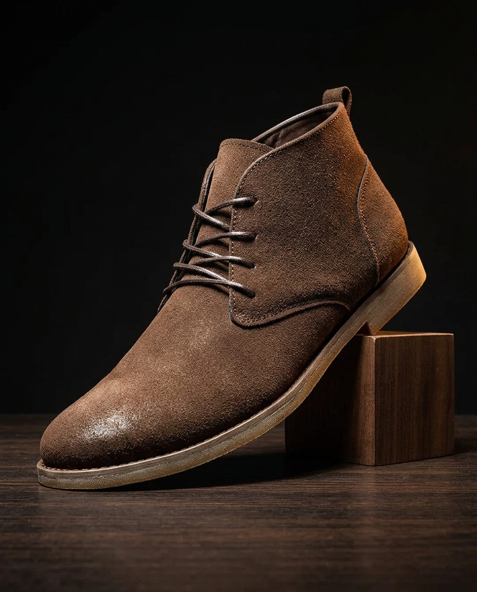 Heren Suède Enkellaarzen met Veters Strak Minimalistisch Design Dagelijks Draagcomfort Casual Stijlvol | Sulvida
