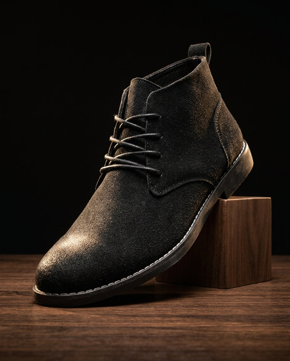 Heren Suède Enkellaarzen met Veters Strak Minimalistisch Design Dagelijks Draagcomfort Casual Stijlvol | Sulvida