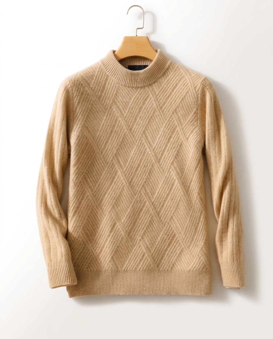 Pull homme en cachemire 100 % cachemire, doux et finement tricoté, col rond, style intemporel et luxueux, confort hivernal | Sulvida