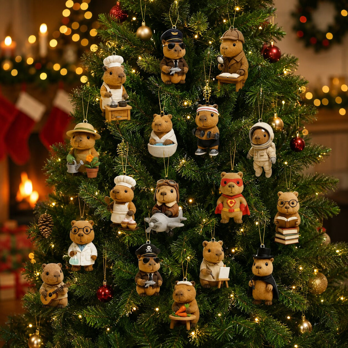 Adventskalender Capybara 24 Dagen Kinderen Kerst Aftellen Speelgoed Cadeau Decoratie Verrassing Figuren | Sulvida