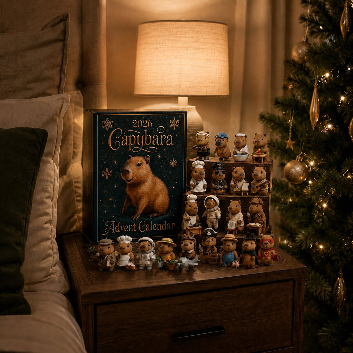 Adventskalender Capybara 24 Dagen Kinderen Kerst Aftellen Speelgoed Cadeau Decoratie Verrassing Figuren | Sulvida