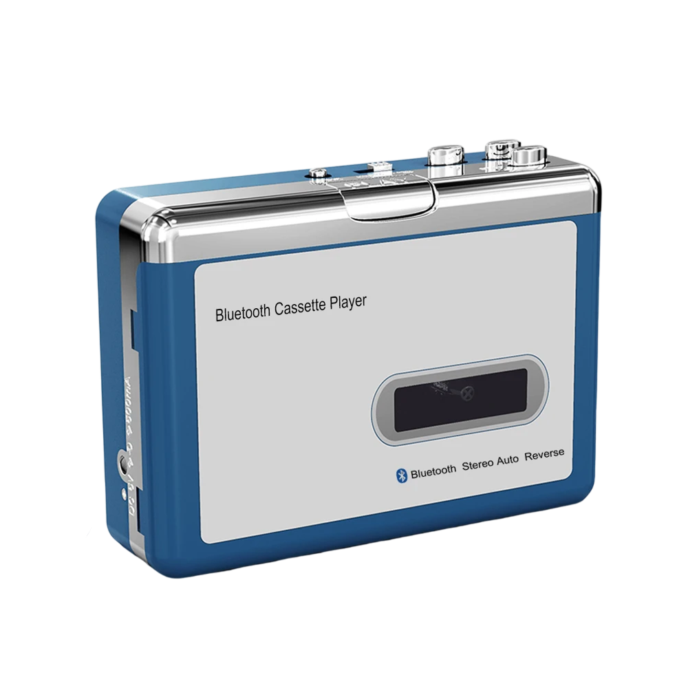 Lecteur de cassettes portable avec émetteur Bluetooth et fonction de rembobinage automatique, lecteur de musique rétro, audio vintage | Sulvida