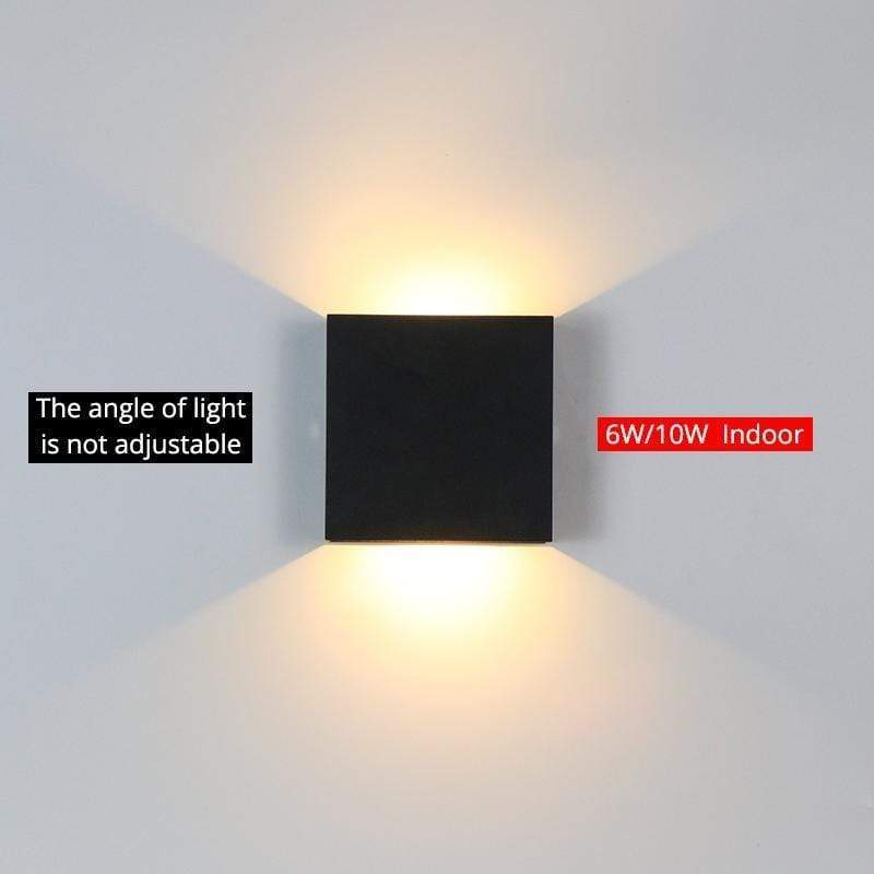 Vierkante LED Wandlamp Verstelbaar Binnen Buiten Modern Design Waterdicht IP65 Metaal Zwart Wit Grijs | Sulvida