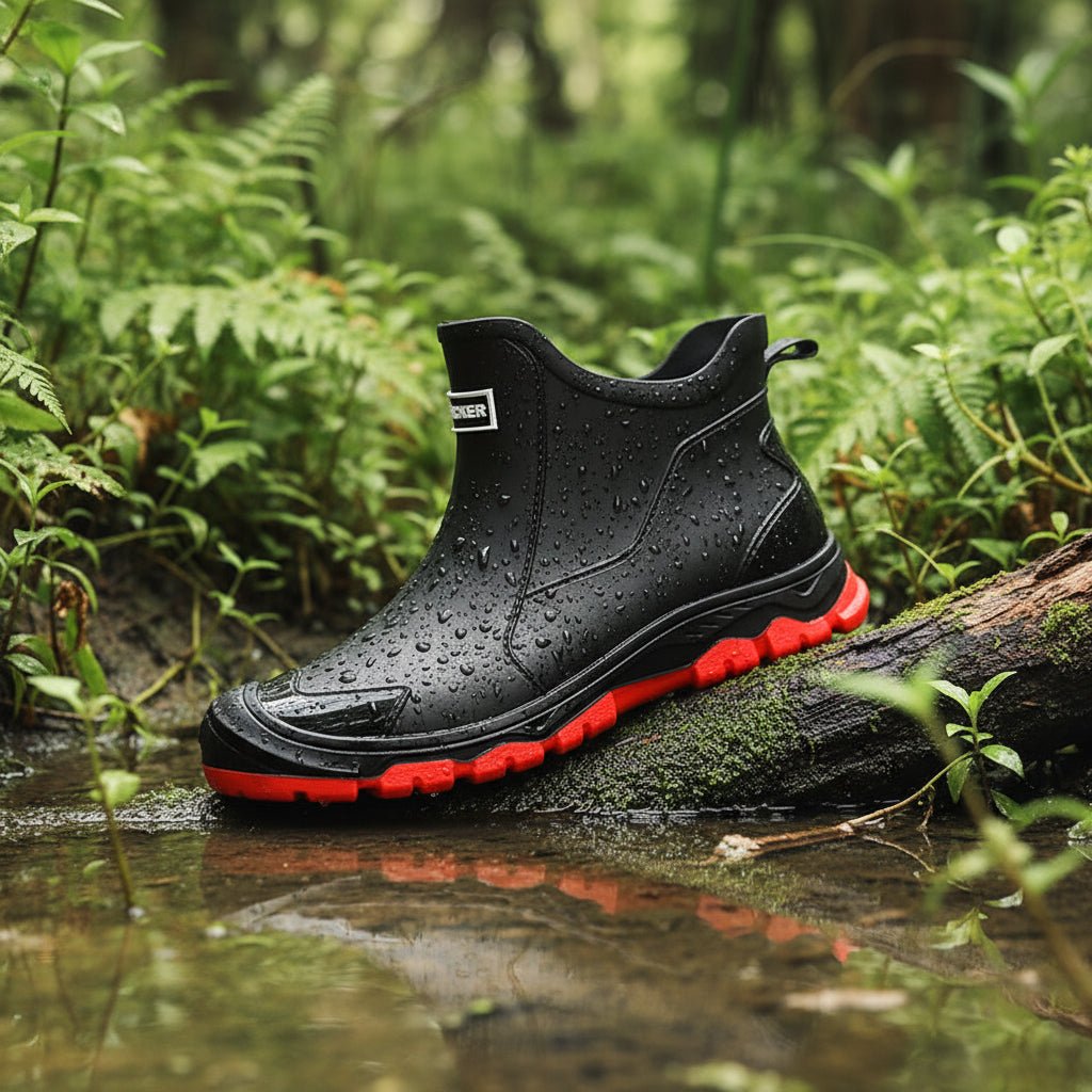 Bottes en caoutchouc d’extérieur imperméables et antidérapantes en PVC - bottes de pluie unisexes pour le jardin, la randonnée, le travail et la pêche | Sulvida