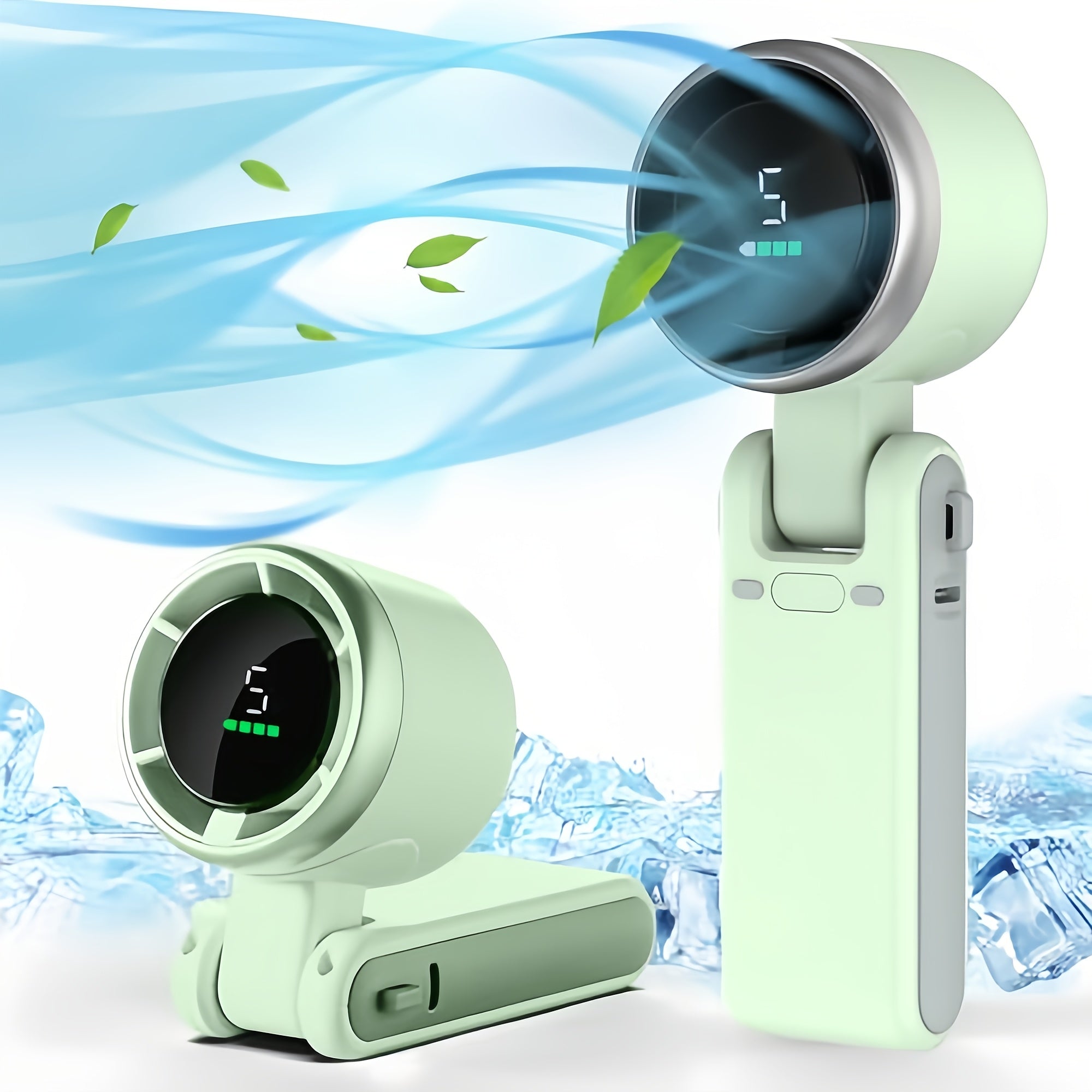 Compacte Oplaadbare Handventilator – 3-in-1 USB met 5 Snelheden voor Onderweg | Sulvida