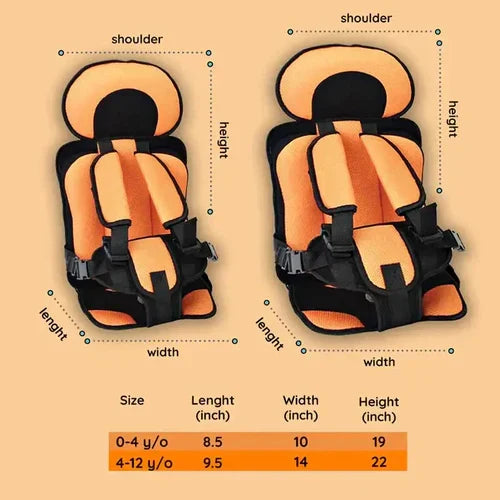 Opvouwbare Autostoel voor Kinderen met Veiligheidsharnas en Draagbaar Compact Ontwerp voor Veilig Reizen | Sulvida